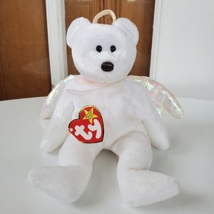 Rare TY Beanie Baby Halo Bear brown nose tag ERRORS tush stamp canadian tush tag